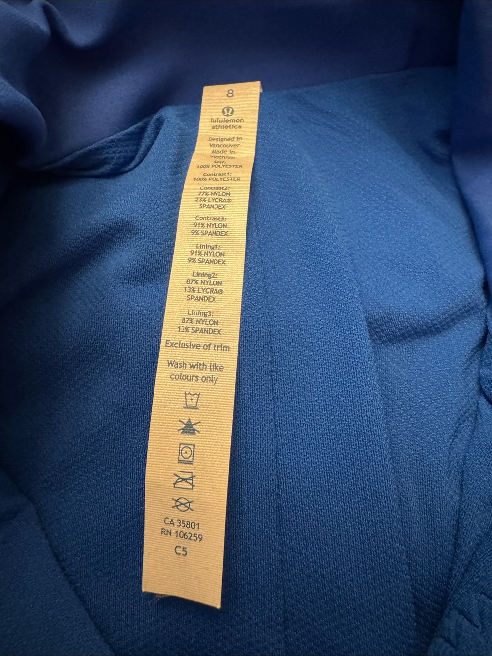 NWT Lululemon RUN:Bandit Jacket Blue Size 8 Running Athletic Lightweight - Picture 5 of 13